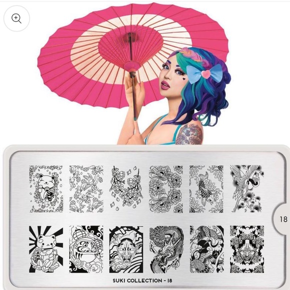 MoYou London nail art stamping plate in Suki, design 18 NWOT - Picture 1 of 3